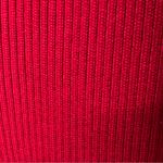 Planet Gold Size 2X Red V-neck Ribbed Zipper Front Long Sleeve Sweater Dress Photo 8