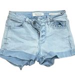 PacSun Girl's High Waisted Denim Shortie Shorts Blue Size 23 Photo 0