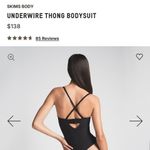 SKIMS  Body Molded Underwire Thong Bodysuit | Onyx | Size L Photo 1