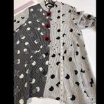 Ali Miles Womens M Tunic Blouse Top Geometric Lagenlook Black Size M Photo 10