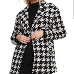 Nine West Women's Black and White Houndstooth Coat Photo 0
