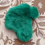 SO  Bright Green Faux Fur Hat Trapper Hat Photo 2