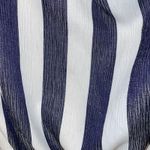 Entro Blue Mini Dress Women's Size L One Shoulder Ruffled Striped NEW Photo 8