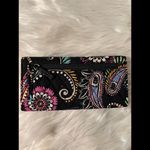 Vera Bradley Black Floral Quilt Wallet Photo 1