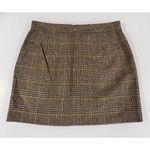 J.Crew Women's Tan/Brown 100% Wool Plaid Mini Skirt Size 12 Photo 4