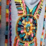 Altar'd State  COLORFUL BEADED TASSEL LS BOHO TOP Photo 5