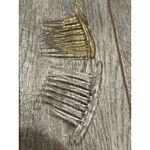 Lot of 2 Plastic Hair Combs Clips Vintage Clear 4.5" Vintage 70s Comb Curved Photo 4