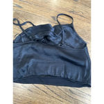 ZARA Black Satin Draped Front Sleeveless Top Womens Size Small X0922 Photo 5