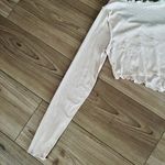 Boutique Beige Ribbed Crop Top Photo 5