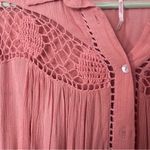 Free People Katie Bird Crochet Inset Shirt. Photo 4