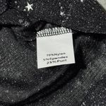 NWT Black/Silver Sparkly Sheer Mesh Star Tee Concert Rave Top Photo 7