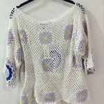 ZARA crop top crochet evil eye cover-up wide boat neck swimsuit short sleeve Photo 4