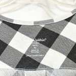 Woman Within  Plus Size 30/32 Top 3X Black White Buffalo Plaid Short Sleeve 1115 Photo 6