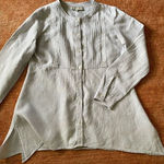Jones New York  SPORT Linen Bottom Down Grey Shirt Photo 0