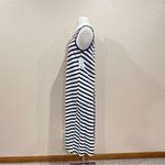 89th & Madison NWT Navy Blue Chevron Striped Maxi Tank Dress Size Medium Photo 1
