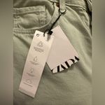 ZARA NWT Wide Leg High Rise Button Fly Sage Green Jeans Size 30 Photo 4