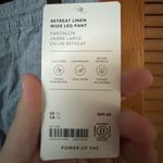 Athleta  Retreat 100% Linen Wide Leg Pant in blue size 16 NWT Photo 3