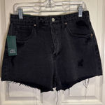 Wild Fable Womens Black Super High Rise Cutoff Denim Shorts Size 6 Distressed Photo 0
