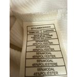 Steve Madden BB Dakota Women's White Rib Knit Long Sleeve Crop Shirt Top Size S Photo 3