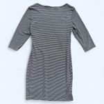 Milk Nursingwear 3/4 Sleeve Striped Dress in Navy Blue/White Size XS Blue Photo 0