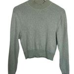 Free People NWOT Starry Night Shimmer Sweater in Mint Green Size XS Photo 4