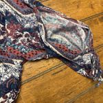 Self Esteem  Womans Blouse Sz L Boho Peasant Lightweight Sleeves With Cutout Crop Photo 3