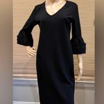 Blvd  Black Dress with Lace Accents On Bell Sleeves Photo 0