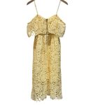 ASTR Yellow Off the Shoulder Lace Dress Size Small Yellow Photo 3