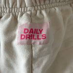 Daily Drills  Sweat Shorts in Sand with Pink Patch Photo 3