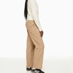 Aritzia Sunday Best Jaden Pant Mid Rise Chinos Womens 4 Organic Cotton Tan Photo 1