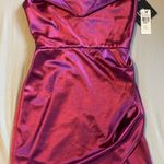 Dillard's magenta cowl neck mini dress Photo 0