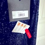 Mac Duggal  Ieena Long Sleeve Sequined Gown‎ in Midnight Blue- NWT Photo 6