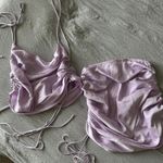 Silky Drawstring Top & Skirt Set Purple Photo 0