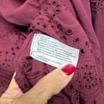Knox Rose NEW Women's Eyelet Long Sleeve Blouse Antique Berry Size XXL Photo 5