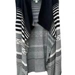 Ruby Moon  women's size large sleeveless cardigan cream and black Photo 0