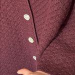 Tweeds Rich Burgundy Textured 50% Lambswool Cardigan Brown Size XL Photo 3