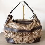Gucci GG Crystal Hobo Shoulder Bag in Brown Coated Monogram & Leather Photo 0