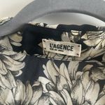 L'Agence L’AGENCE Black Floral Print Shirt Photo 3