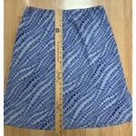 New York & Co. Skirt Women's Size Large Blue Patterned Elastic Waist Lined Photo 6
