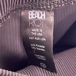 Beach Riot  Sport Leggings Size Medium Black Ribbed Belted High Waist Sport Belt Photo 3