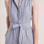Anthropologie ‎ blue striped romper size 6 Photo 0