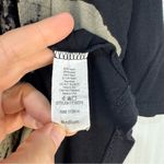 Monamie Slub Knit Loose Fit Oversized Black Floral Print Top Blouse Size Medium Photo 4