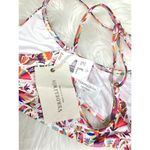 New. Verdelimon floral/bird wrap bikini top. Medium. Retails $198 Red Photo 7