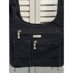Baggallini Crossbody Black Nylon Travel Bag Multi Pockets Zippers Logo Adj Photo 1