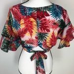 Love j  Floral Crop Top‎ Blouse Small Size Photo 5