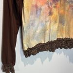 Brit & Bridle Cowgirl Print Long Sleeve Tee with Lace Trim Photo 2