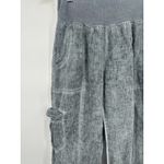 INIZIO Pants Womens Large Chambray Cropped Wide Leg Pull On Blue Italy Cargo Photo 1