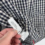 J. Crew Preppy Moto Jacket Womens 10 Blue White Gingham Plaid Cotton Linen NWOT Photo 11