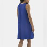 TIME AND TRU sleeveless crewneck tank midi dress sapphire dark blue size 12 Photo 1