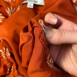 Madewell  Red Palm Print Ruffle Off Shoulder Silk Mini Dress Size M‎ Classic Photo 9